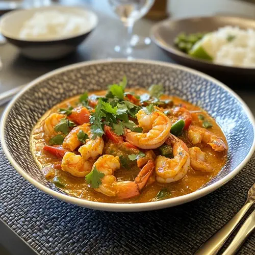 Plat scampis en sauce